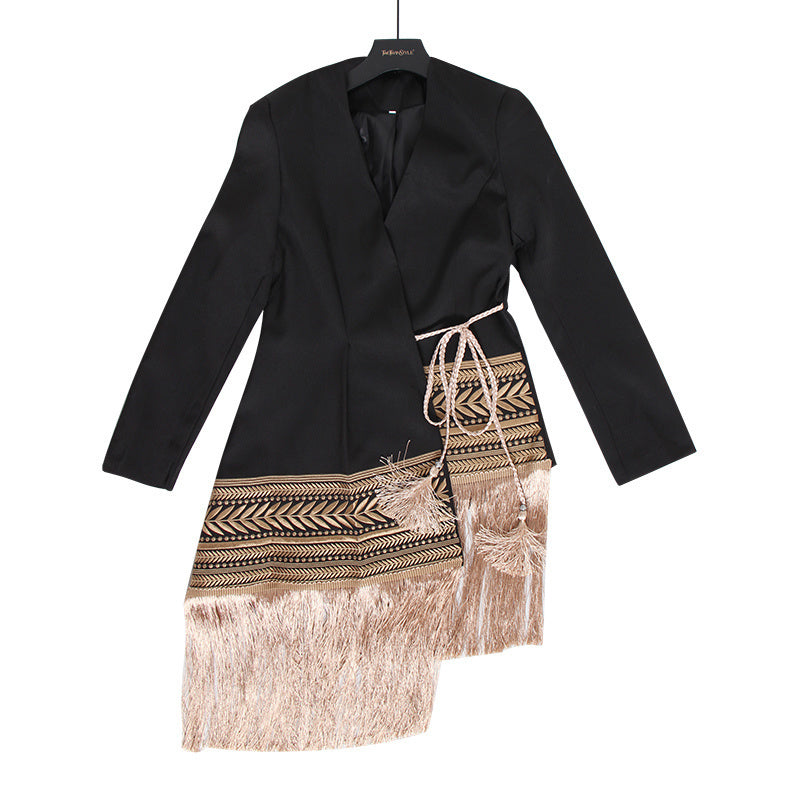 ACES TASSELED BLAZER-DRESS