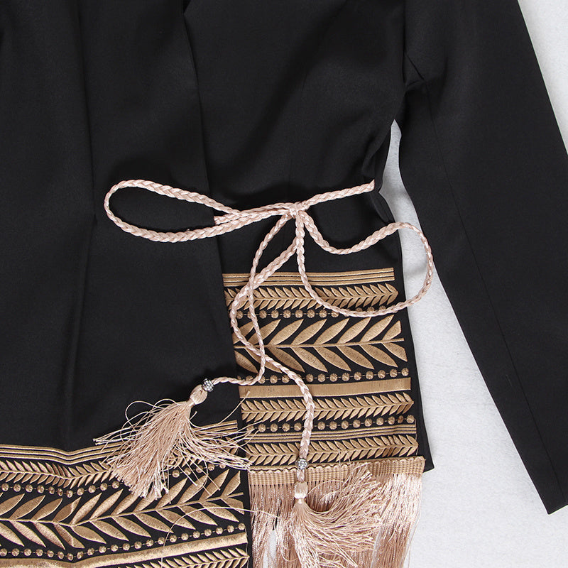 ACES TASSELED BLAZER-DRESS