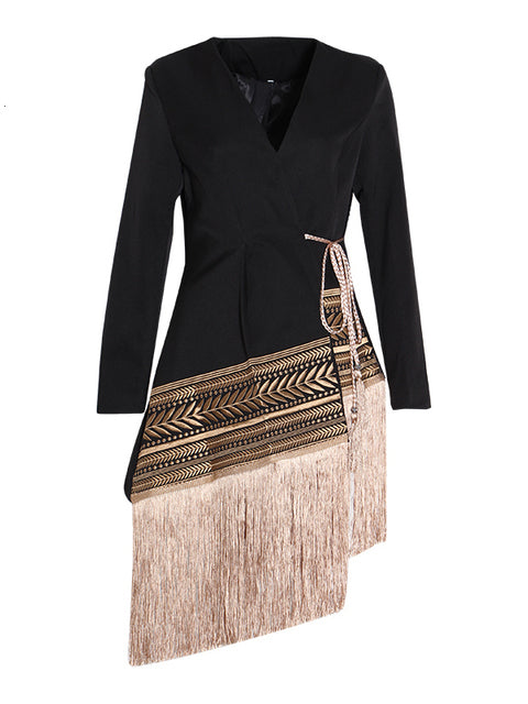 ACES TASSELED BLAZER-DRESS