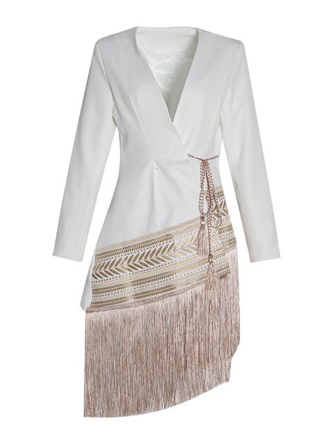 ACES TASSELED BLAZER-DRESS