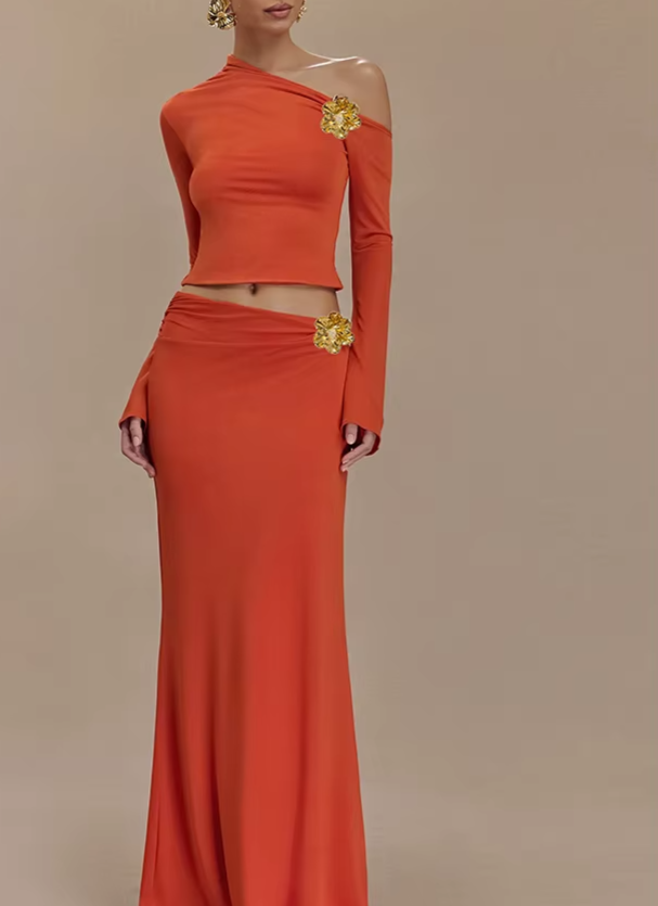 Janet 2 Piece Set with Metal Appliques