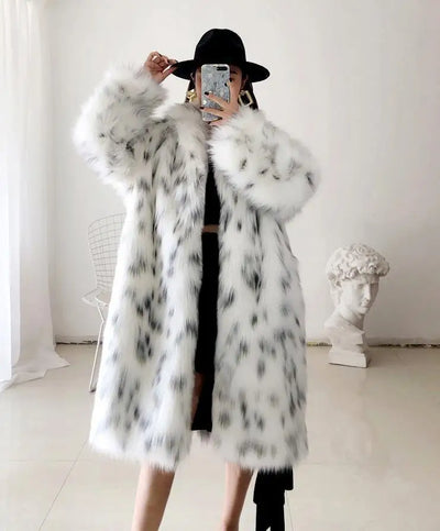 Zalina Faux Fox Fur Coat