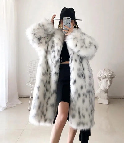 Zalina Faux Fox Fur Coat