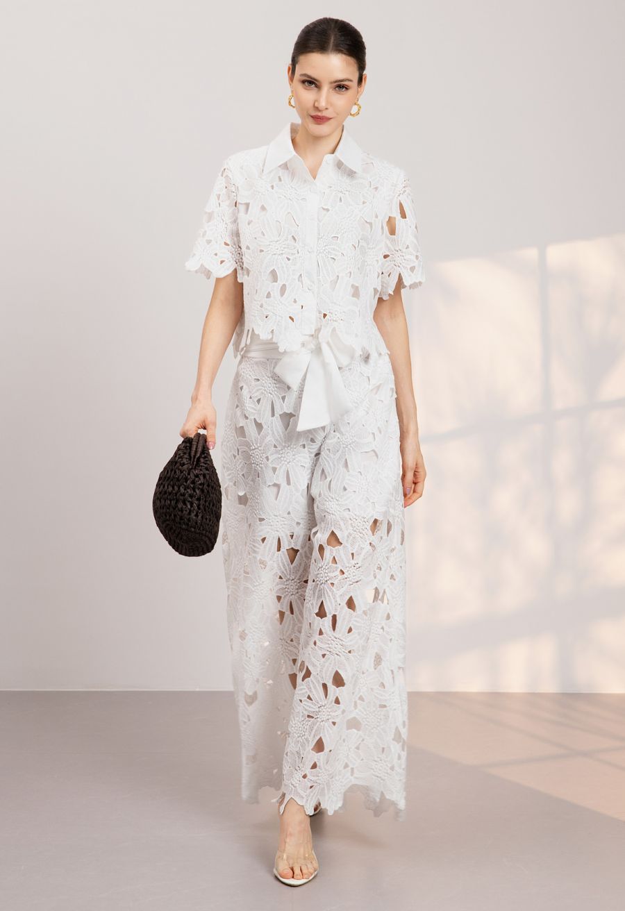 Camille  Top + Wide-leg Pants