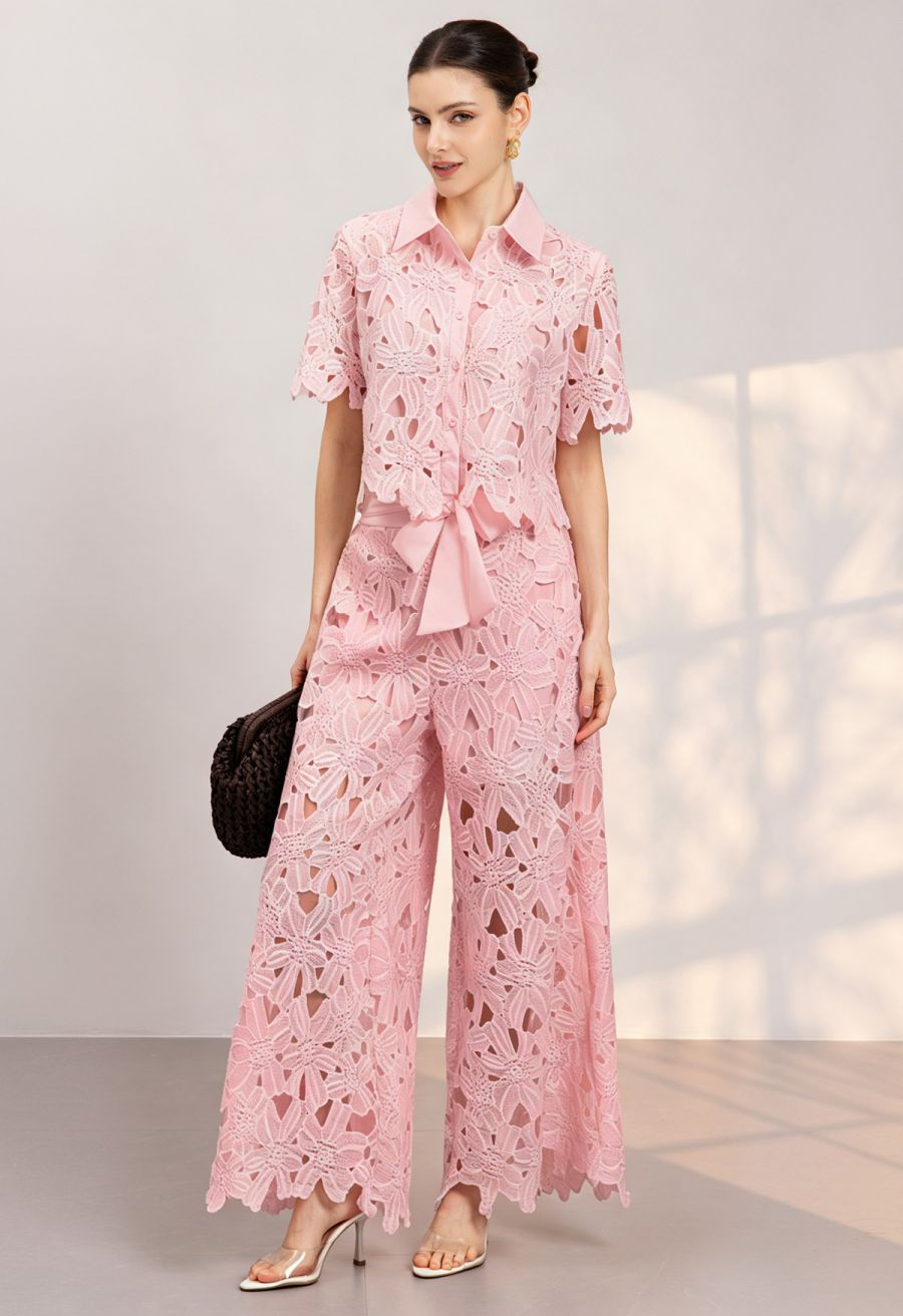 Camille  Top + Wide-leg Pants