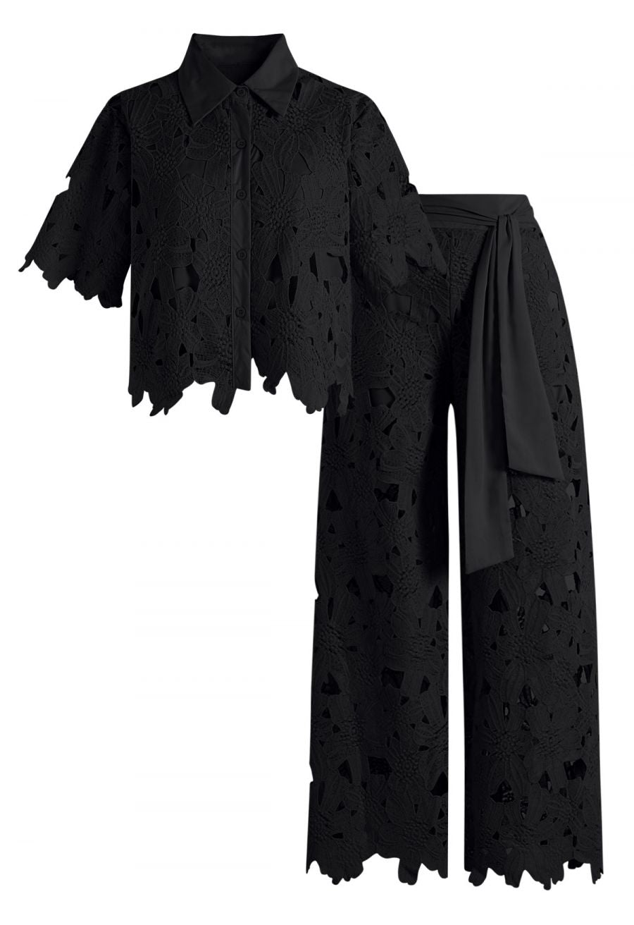 Camille  Top + Wide-leg Pants