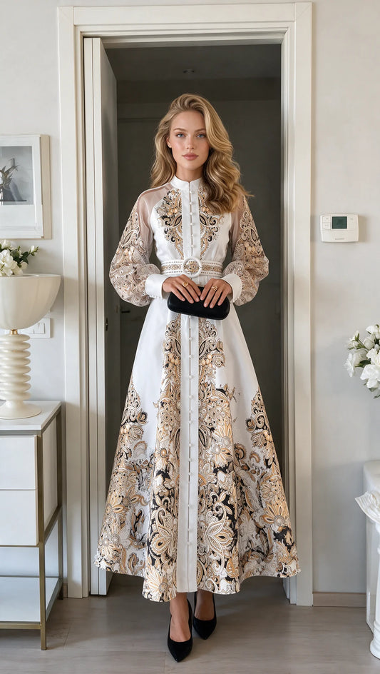 Paisley Printing Maxi Dress