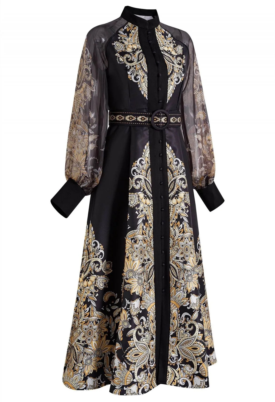 Paisley Printing Maxi Dress