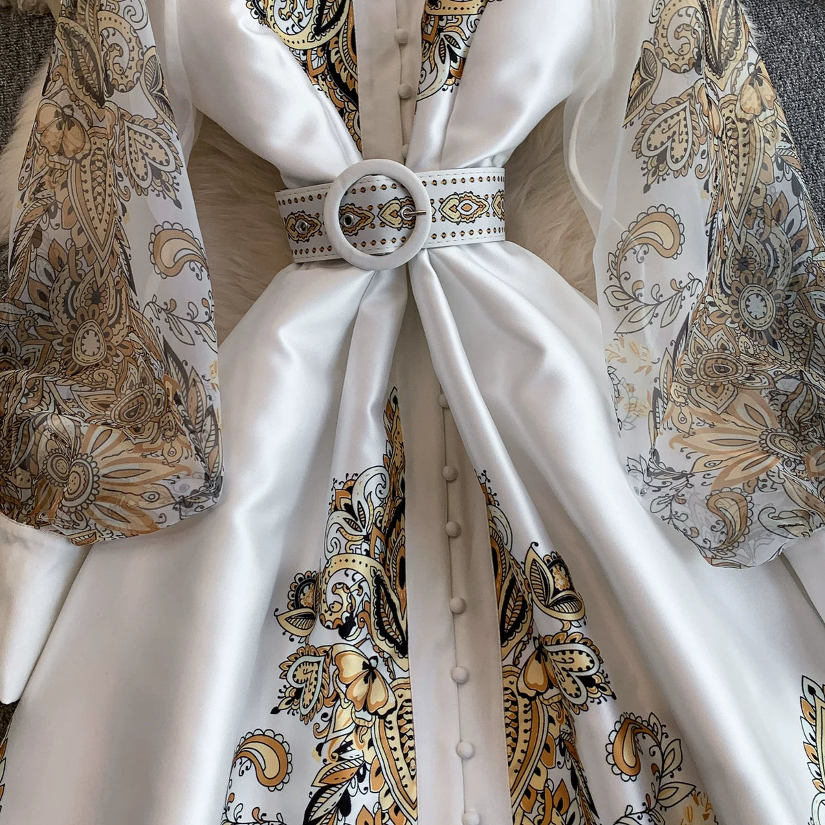 Paisley Printing Maxi Dress