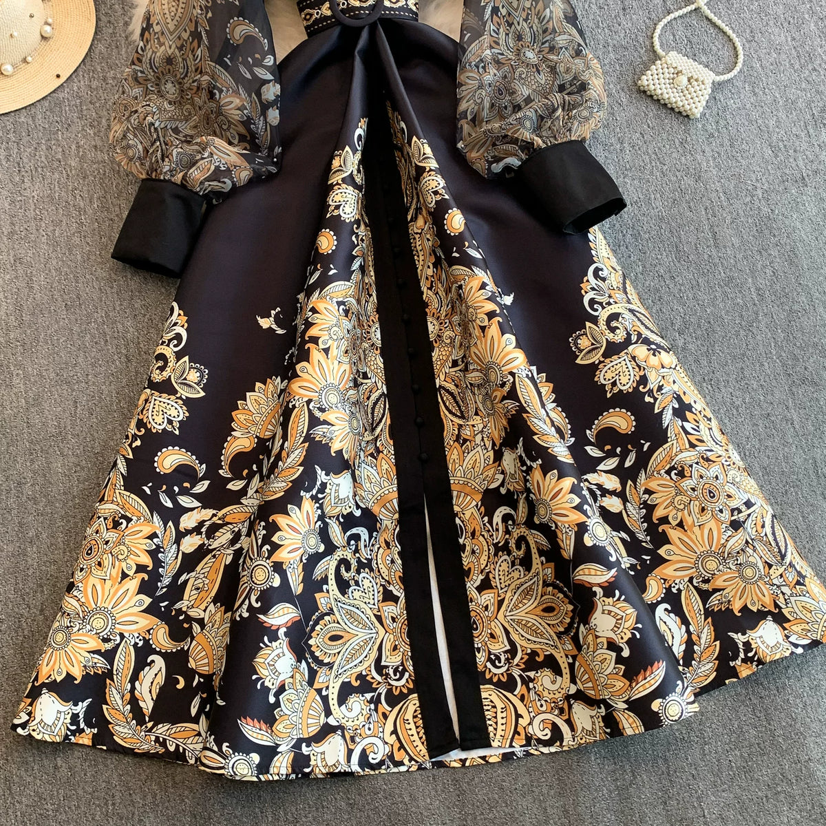 Paisley Printing Maxi Dress