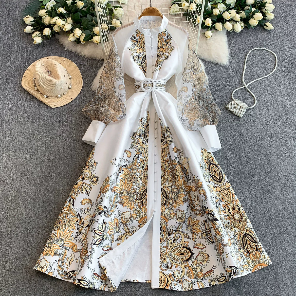 Paisley Printing Maxi Dress