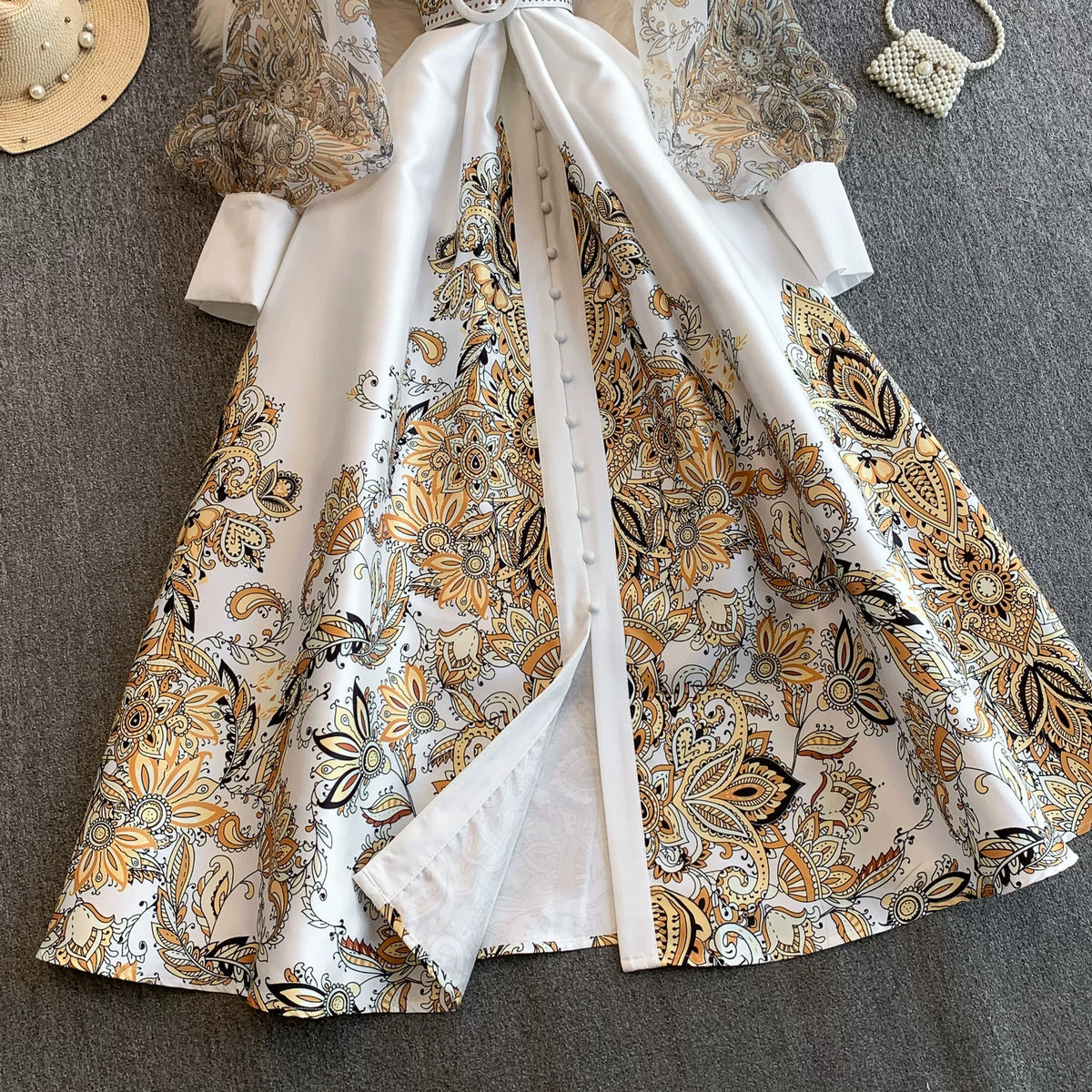 Paisley Printing Maxi Dress