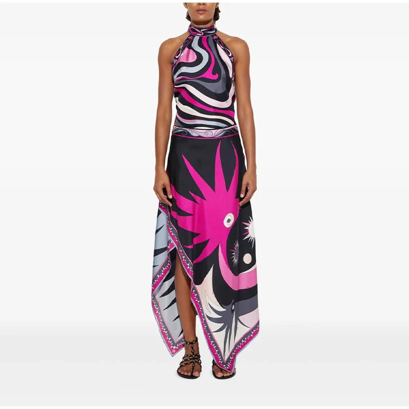 Punta Cana Satin  Skirt Suits