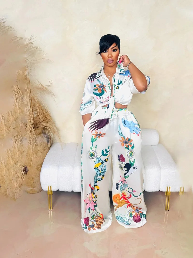 Beach Printed Summer Two Piece Set