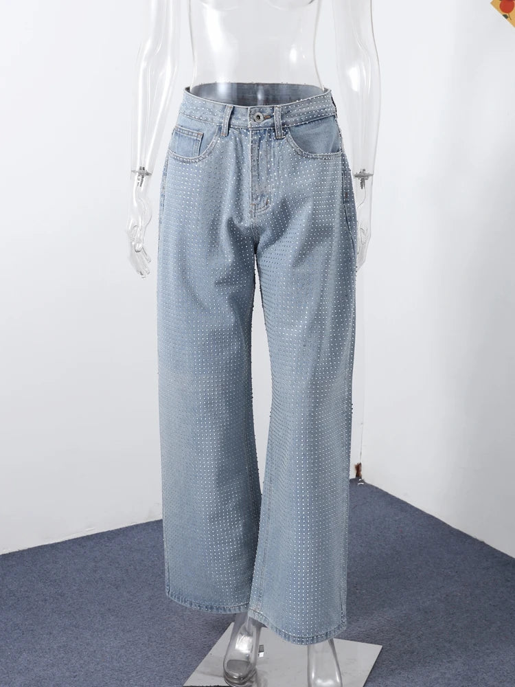 Shiny Rhinestone  Jeans
