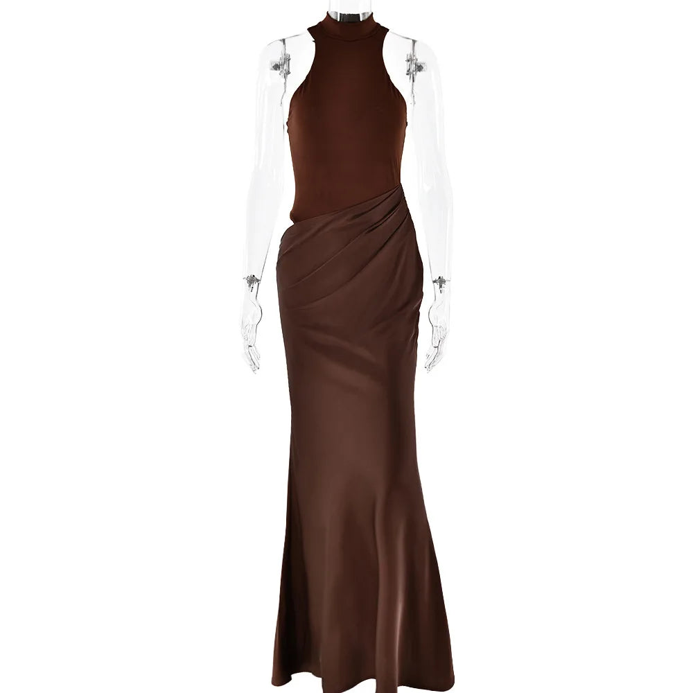 Juiana  Satin Maxi Dress
