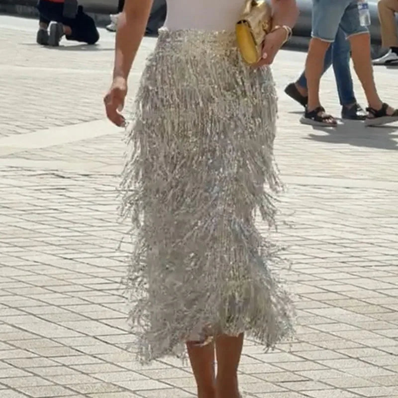 Glitter Sequined Skirt