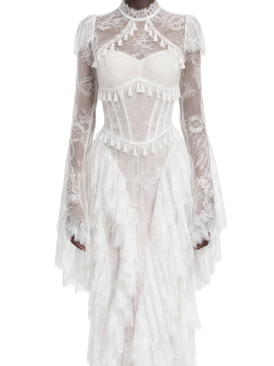 Ivory Nocturne Maxi Dress