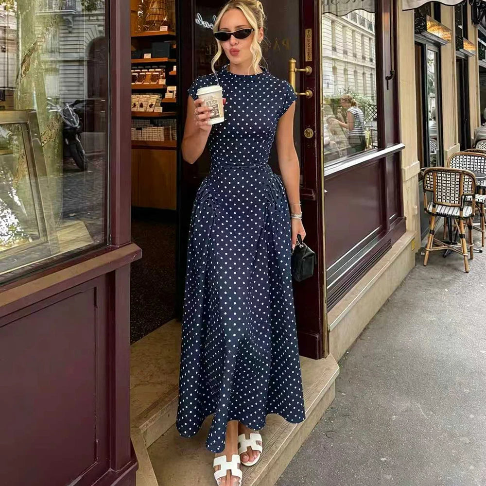Polka Dot Long Dress Summer