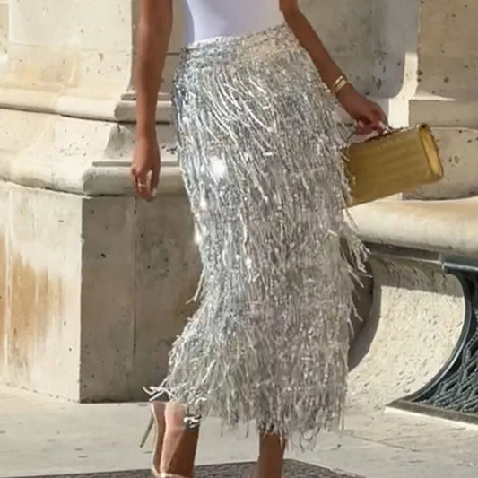 Glitter Sequined Skirt
