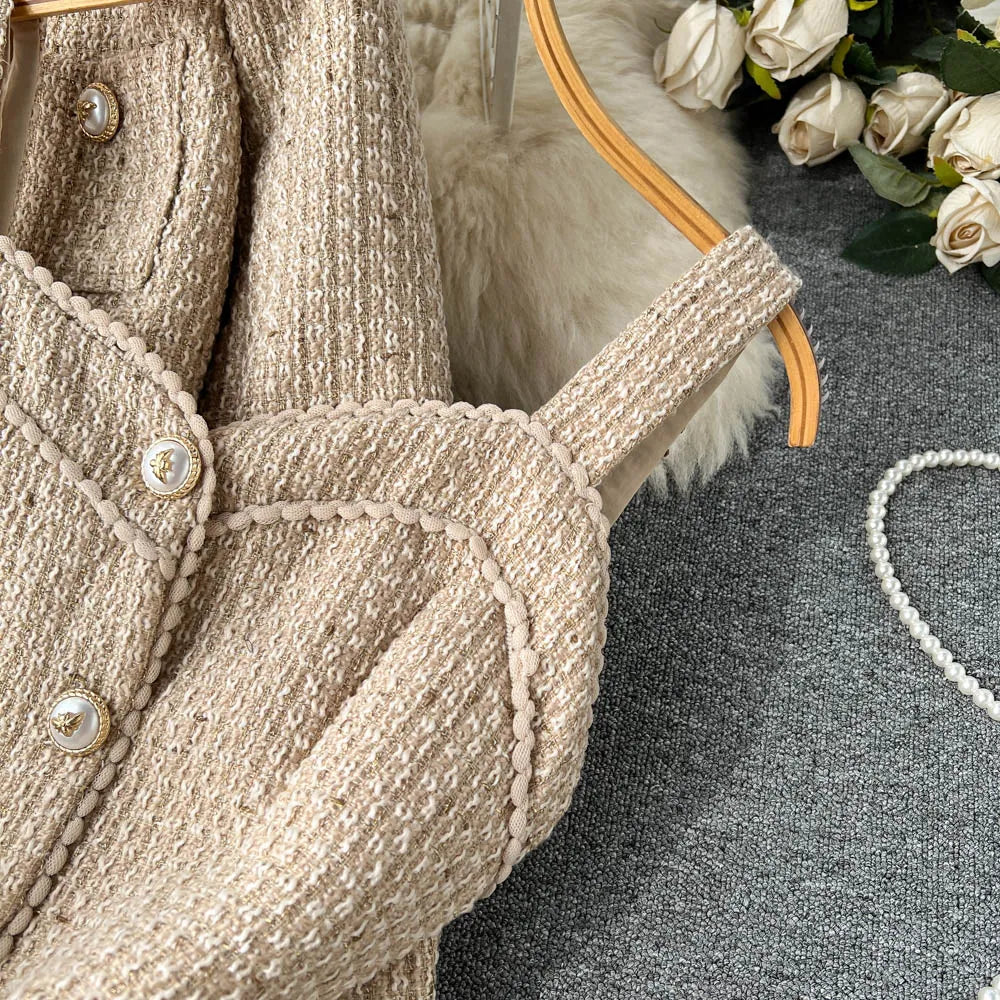 OMELLA Midi Dress +Tweed Jacket