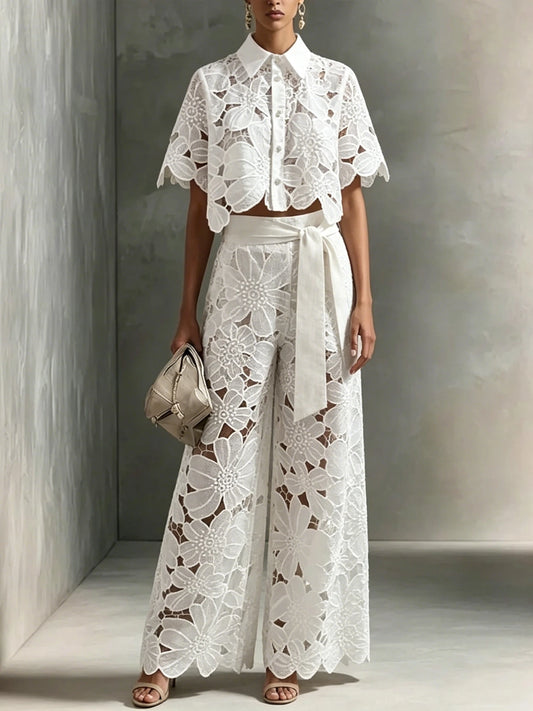 Camille  Top + Wide-leg Pants