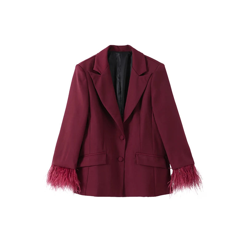 Velvet Blazer Pants Set