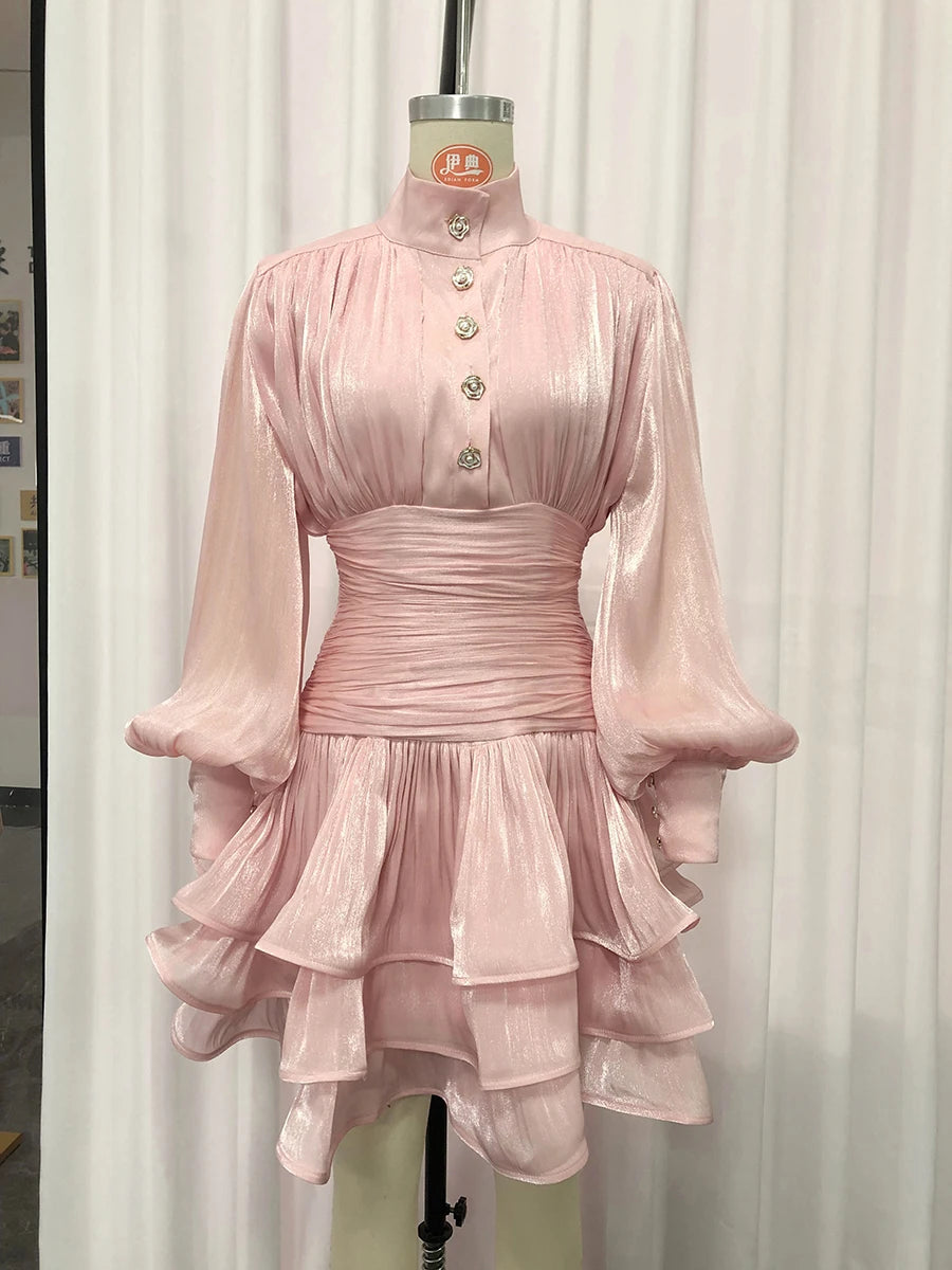 High Neck Organza Dress
