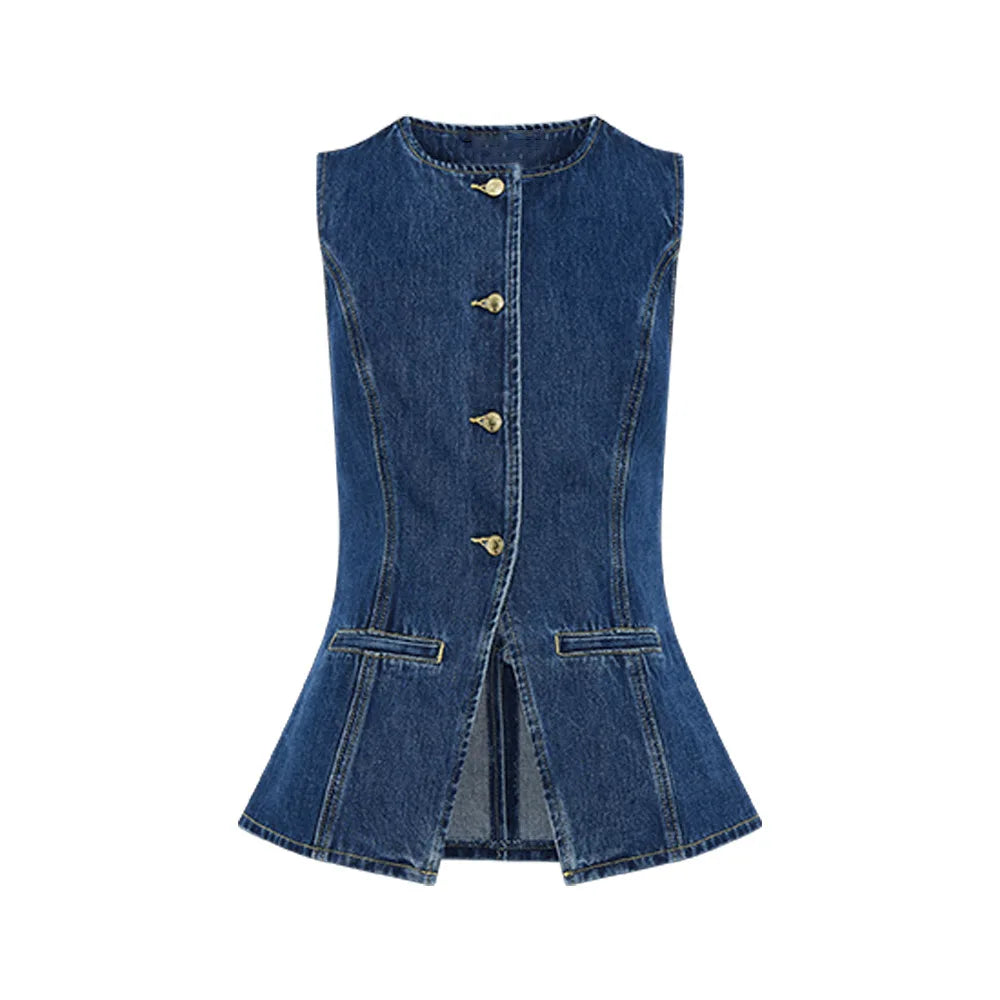 Summer Denim Two Piece Set