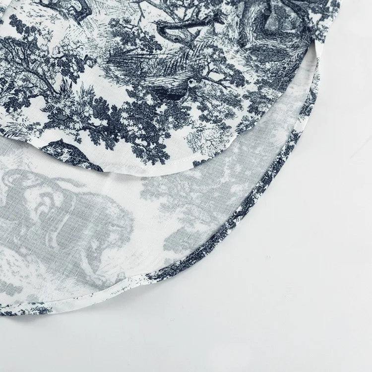 Gaby Floral Print Three Piece Shorts Set