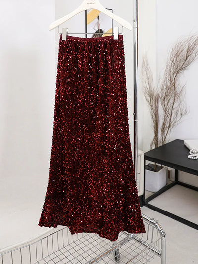 Diana Sequined Long Skirt