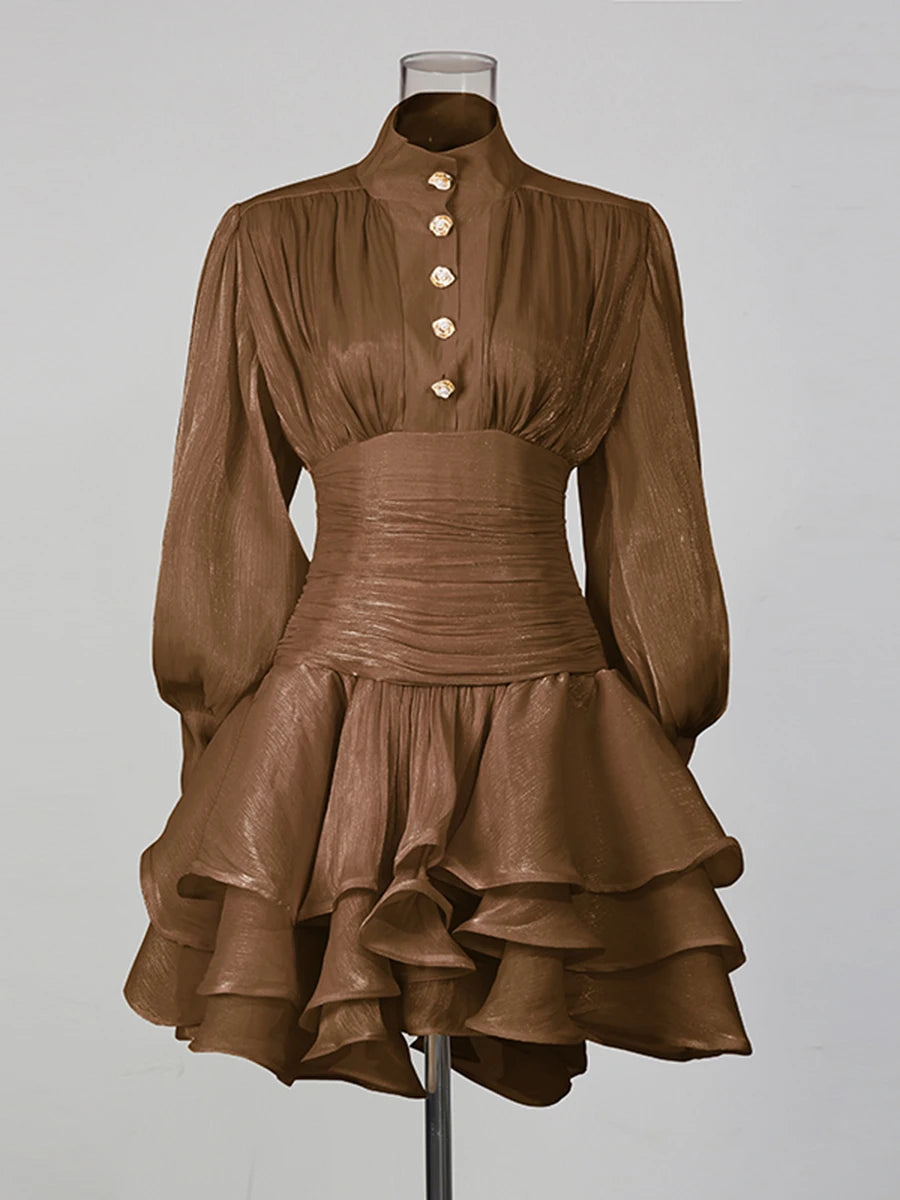 High Neck Organza Dress