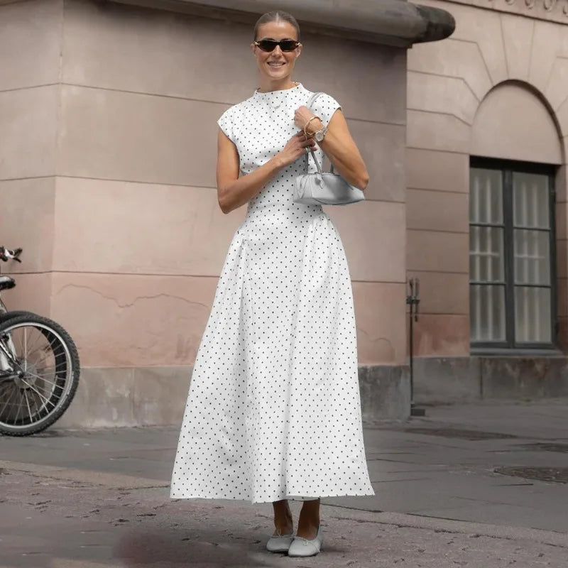 Polka Dot Long Dress Summer