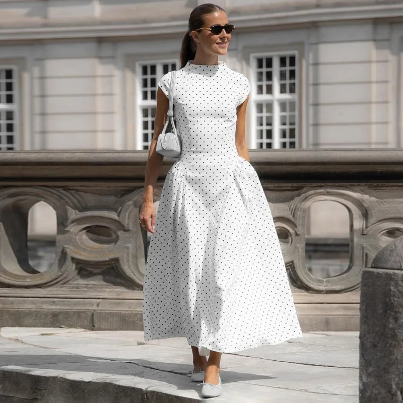 Polka Dot Long Dress Summer