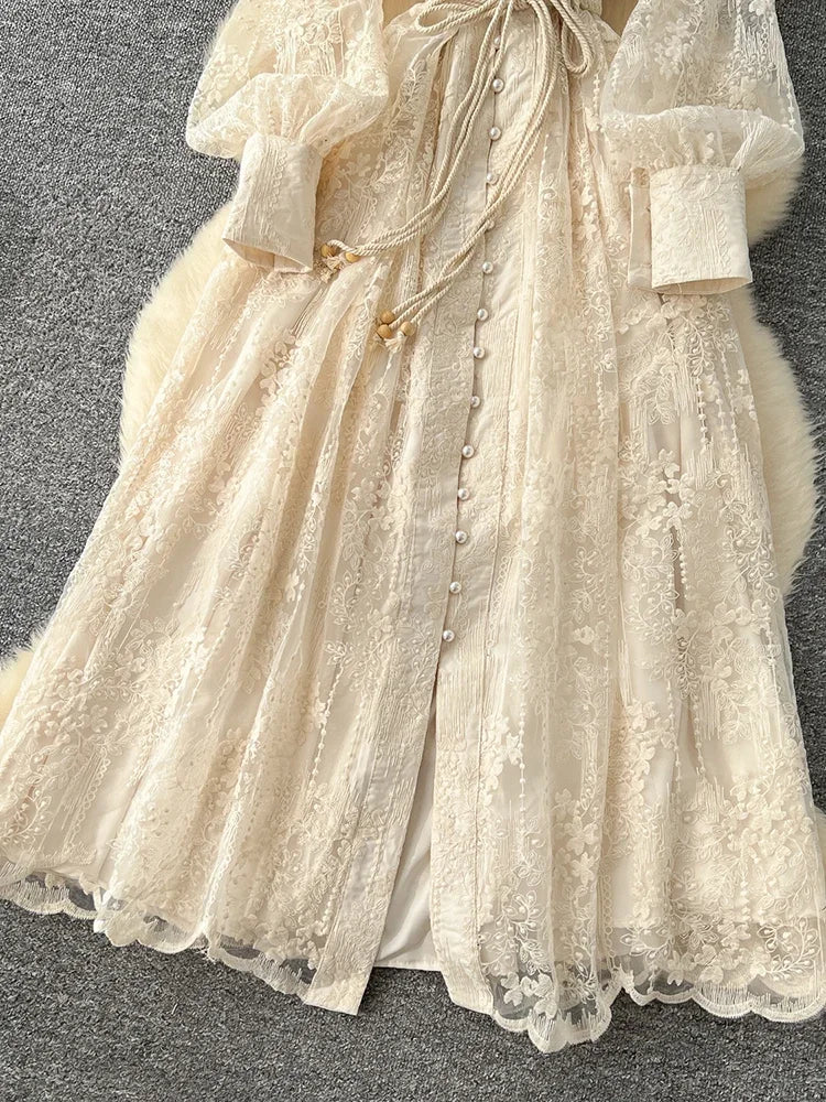 French  Embroidery Dress