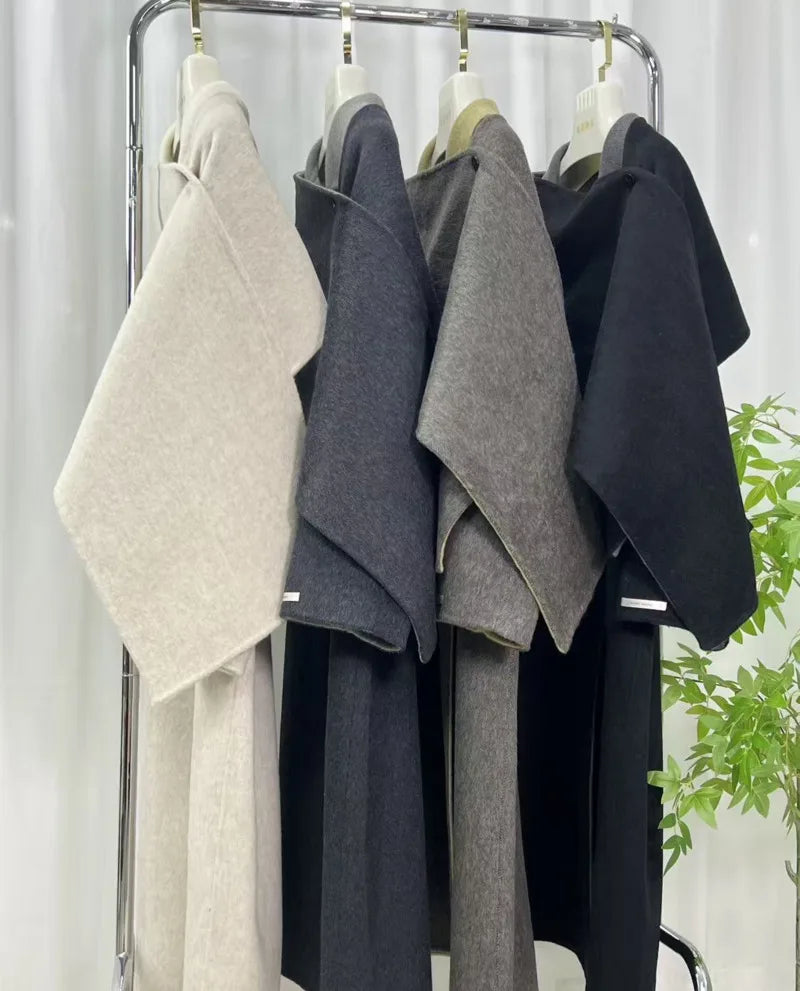 Lana Double Sided Wool Coat+Shawl