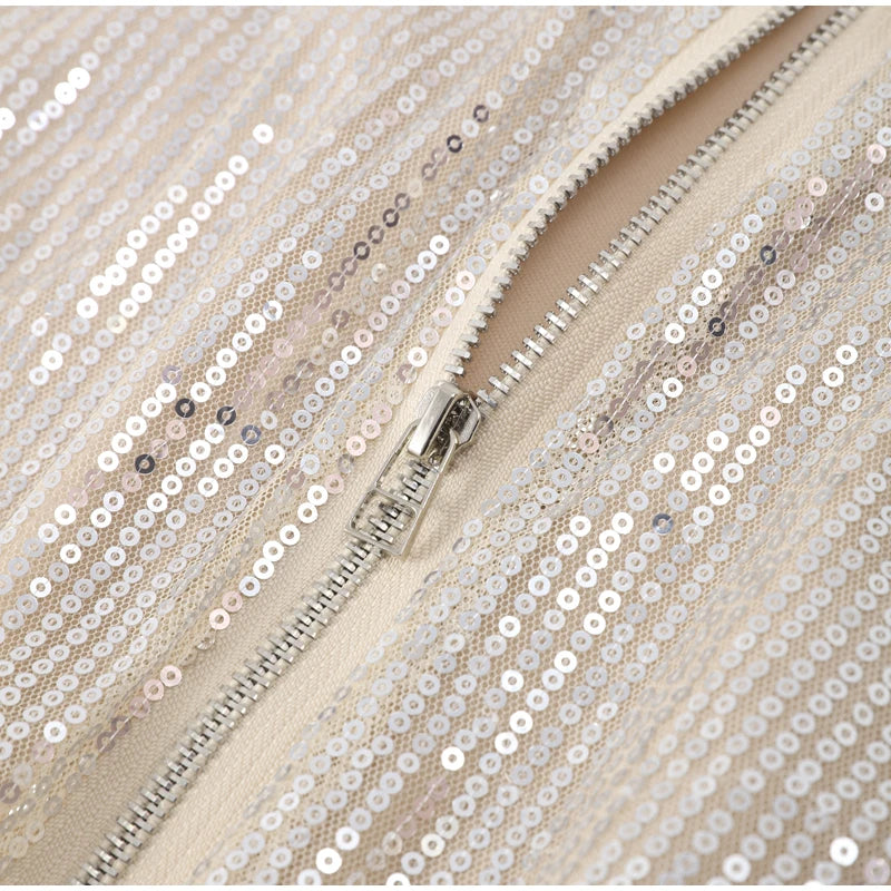 Sequin Zipper Jacket