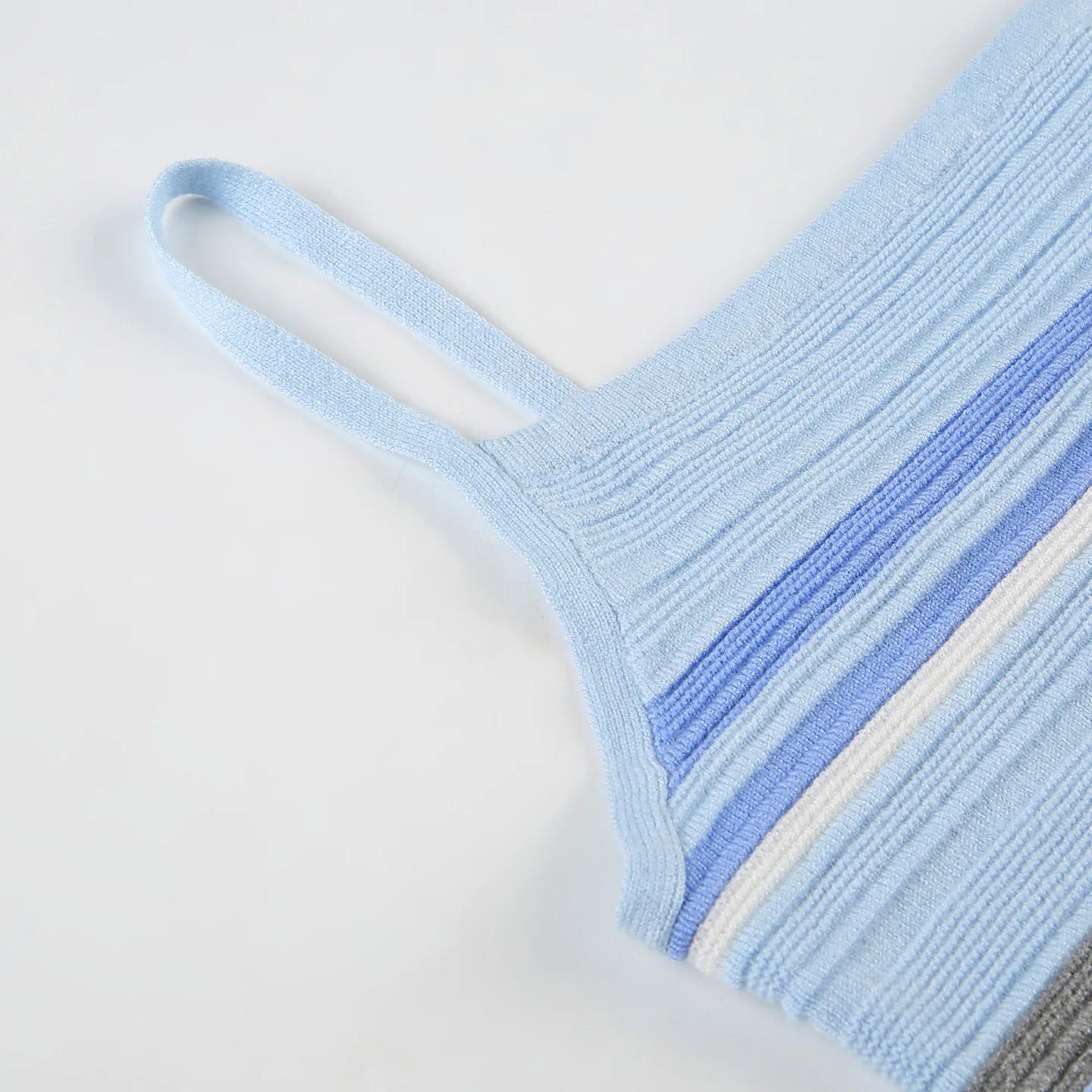 Striped Contrast Mini Skirt Set