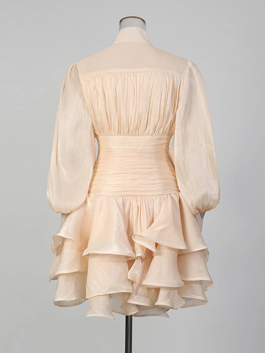 High Neck Organza Dress