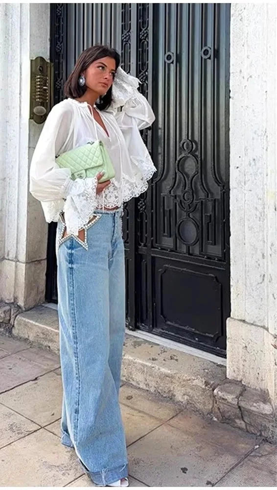 Star Denim Pants