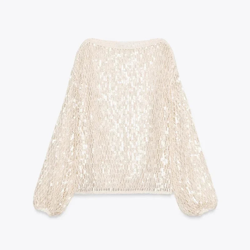 Knit Sequined Sweater