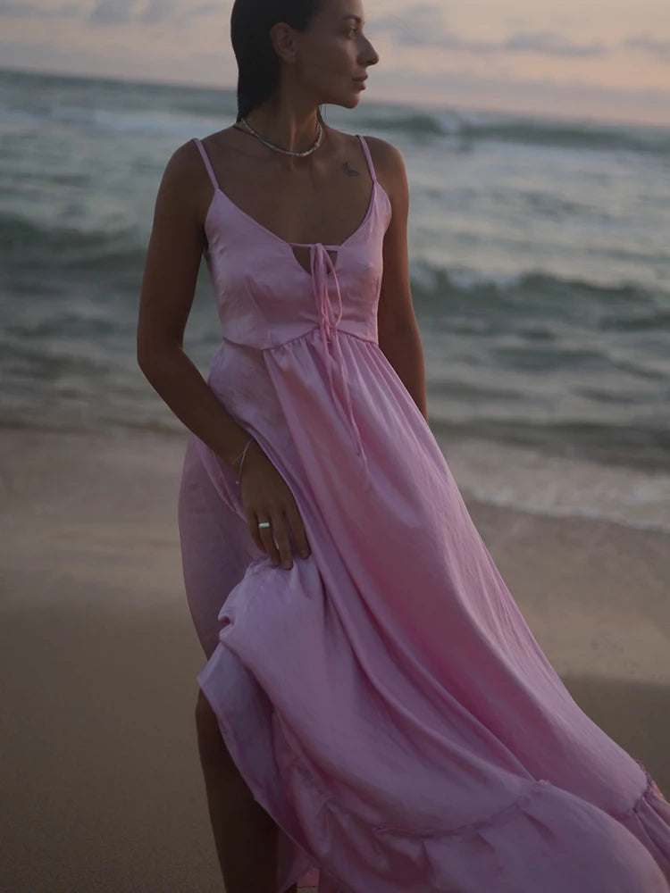 Beach Backless Loose Maxi Dress