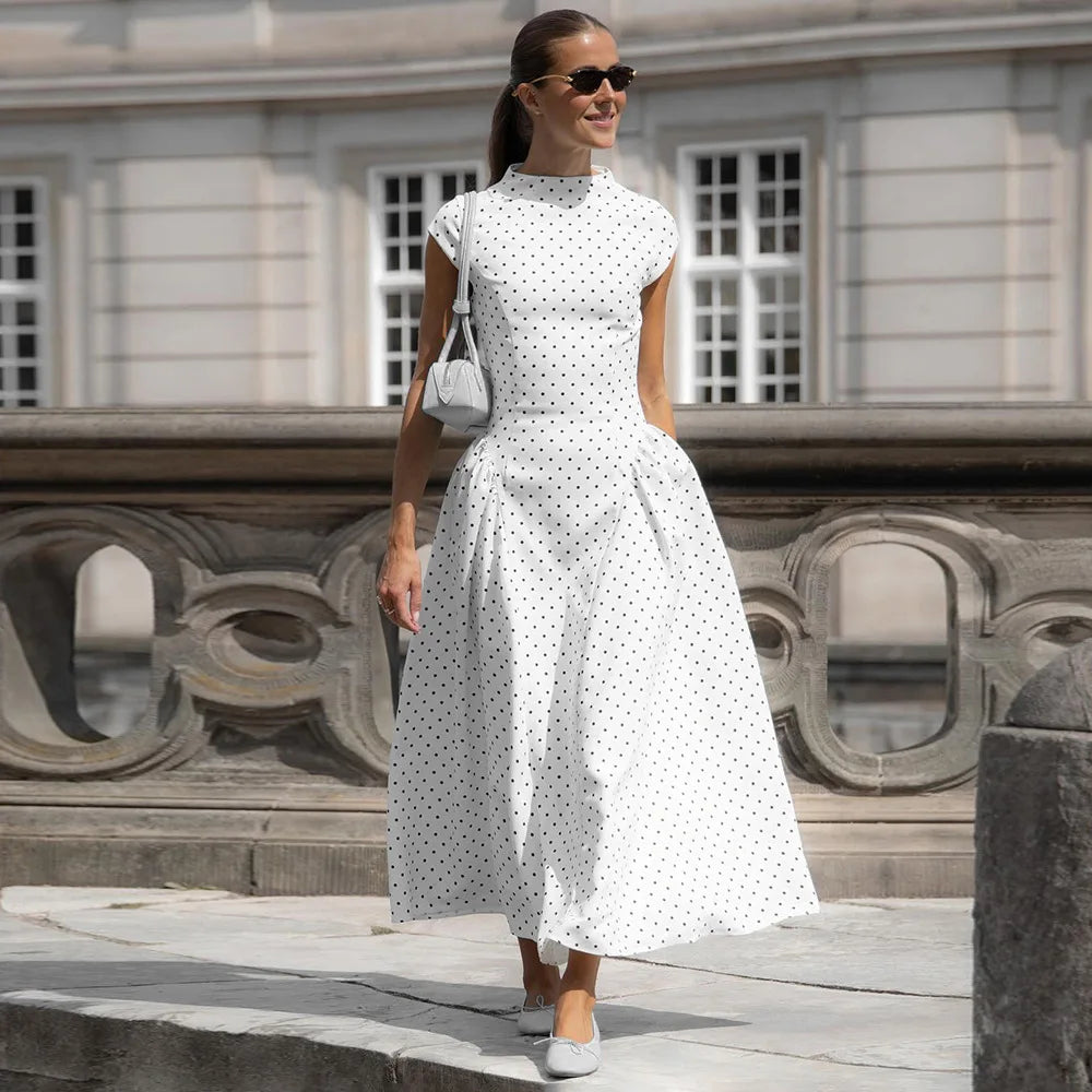 Polka Dot Long Dress Summer