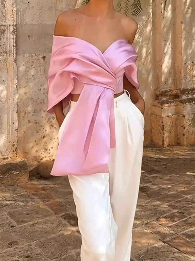 Pinky Satin Blouse