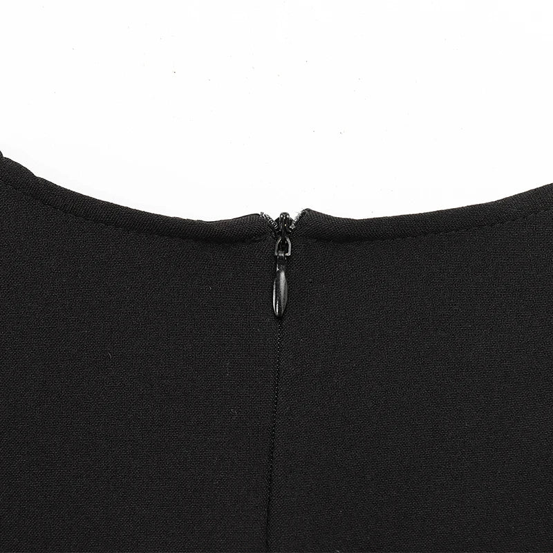 Meski Black Sleeveless Midi Dresses