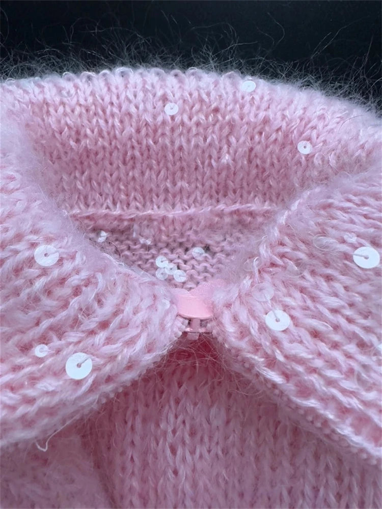 Sequin Knitted Cardigan