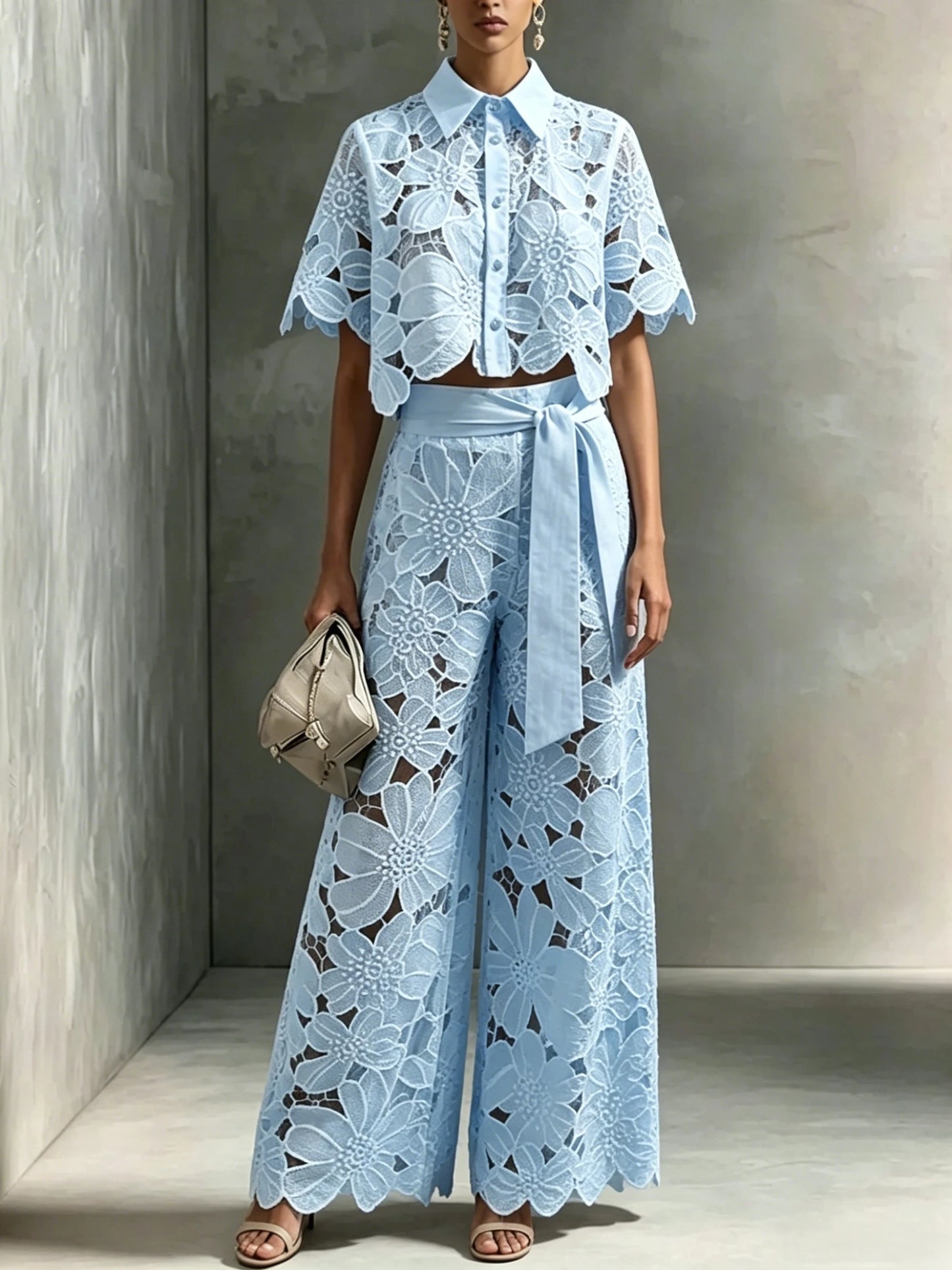 Camille  Top + Wide-leg Pants