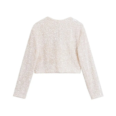 Cindy Sequined Cropped Jacket