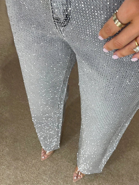 Shiny Rhinestone  Jeans