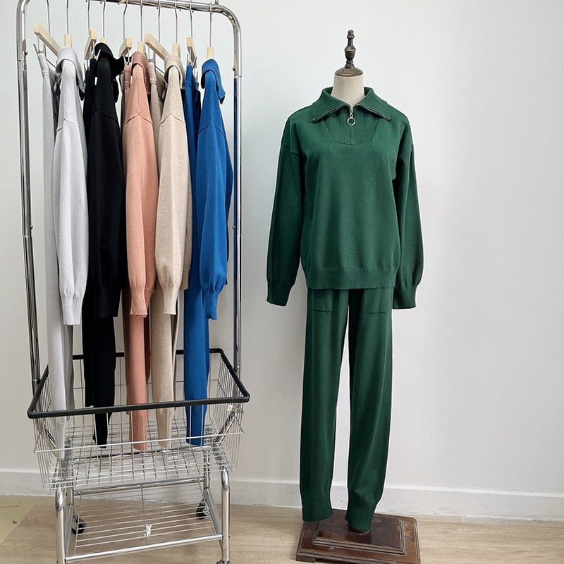 JADE 2 Piece Sweater Matching Sets Outfit